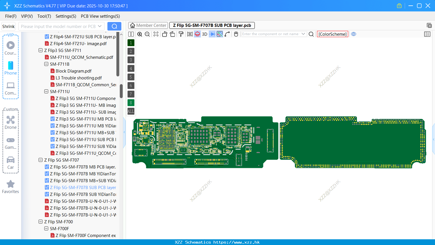 Samsung Z Flip 5G-SM-F707B SUB PCB Layer